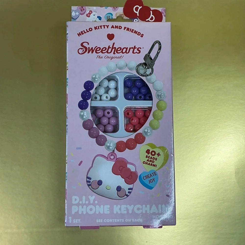 Hello Kitty Own Customize DIY Phone Keychain or Jewelry Beads of Multicolor